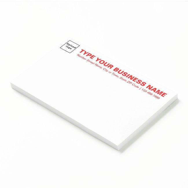 Red Business Brand Texts on Heading of Large Post-it Notes