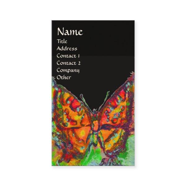 RED BUTTERFLY  BLACK YELLOW GOLD SPARKLES Monogram