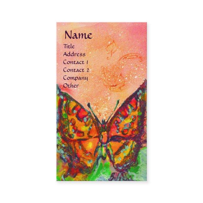 RED BUTTERFLY PINK YELLOW GOLD SPARKLES Monogram