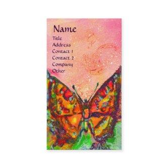 RED BUTTERFLY  PINK YELLOW GOLD SPARKLES Monogram