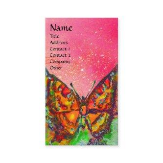 RED BUTTERFLY  PINK YELLOW GOLD SPARKLES Monogram
