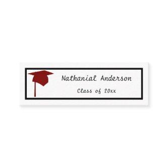 Red Cap  - Graduation Name Insert Cards