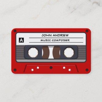 Red Cassette (Personalize Text)