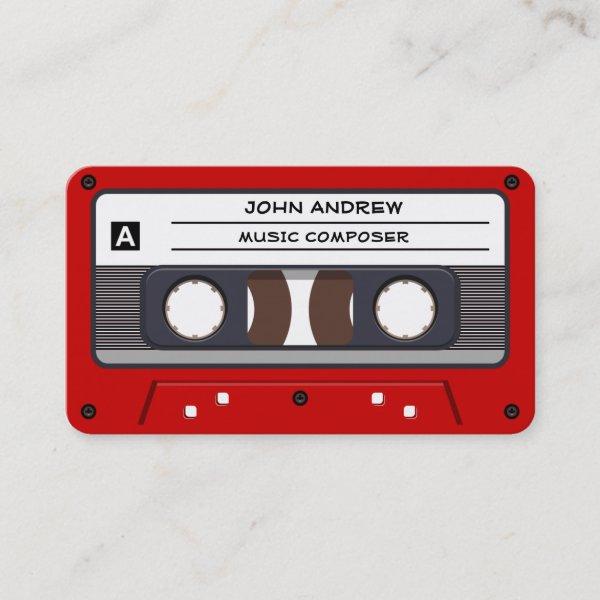 Red Cassette (Personalize Text)