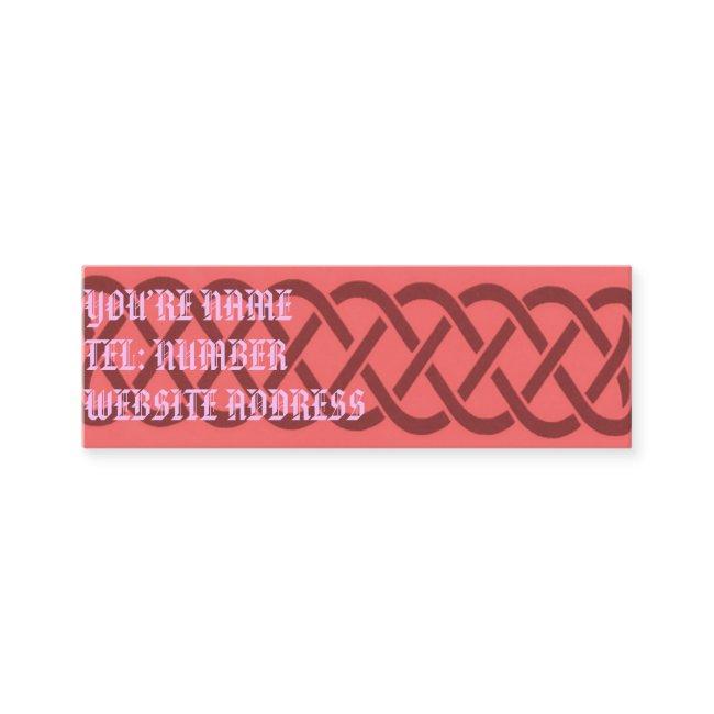 Red Celtic knot on light red Mini