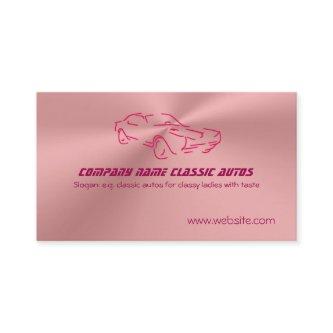 Red Classic Car template - Rose Pink Faux Chrome