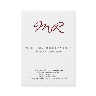 Red Classic Script Monogram Clean