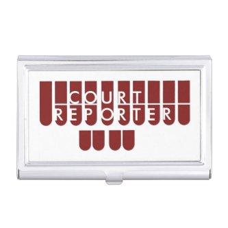Red colored court reporter  case