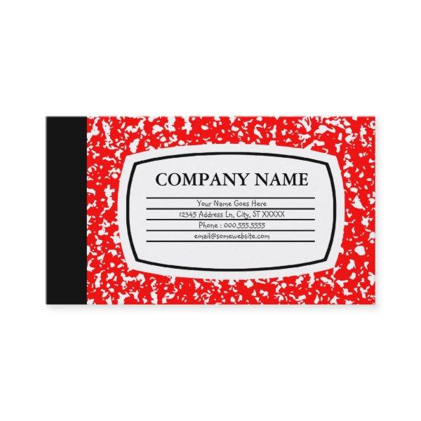 red composition book