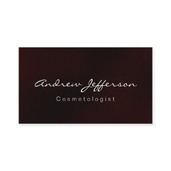 Red Cosmetologist Script Calligraphy