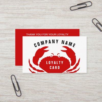 Red crab restaurant loyalty  template