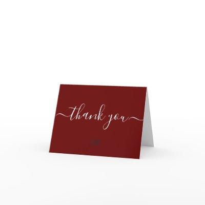 Red Custom Customer Appreciation Professional Thank You Card