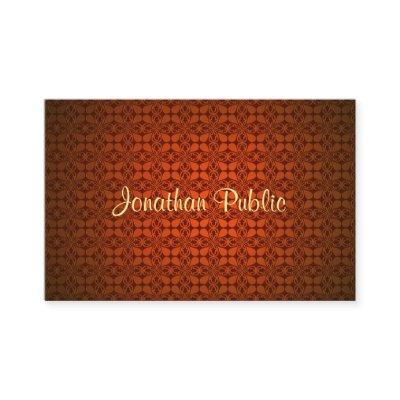 Red Damask Elegant Calligraphy Name Text Template