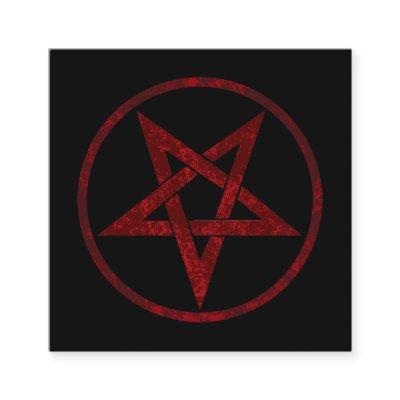 Red Devil Pentagram Square