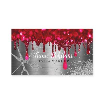 Red Diamonds Bokeh Hair Sparkling