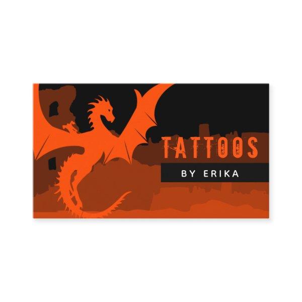 Red Dragon Tattoo Artist Social Media Modern Black
