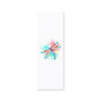 Red dragonfly on watercolor background loyalty card
