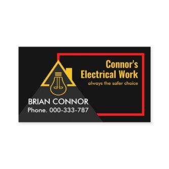 Red Electric Circuit Wire Frame Lightbulb