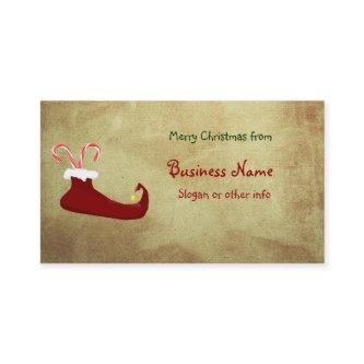 Red Elf Slipper with Candy Canes