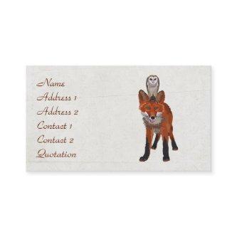 RED FOX & OWL