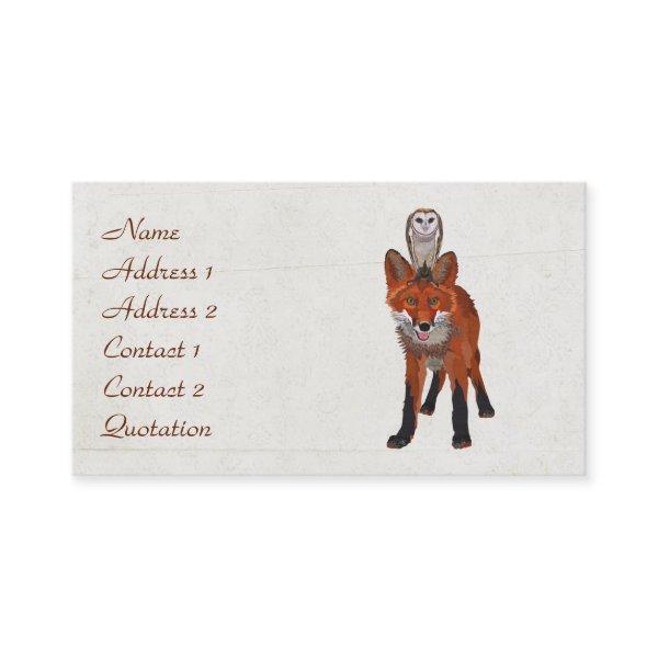 RED FOX & OWL