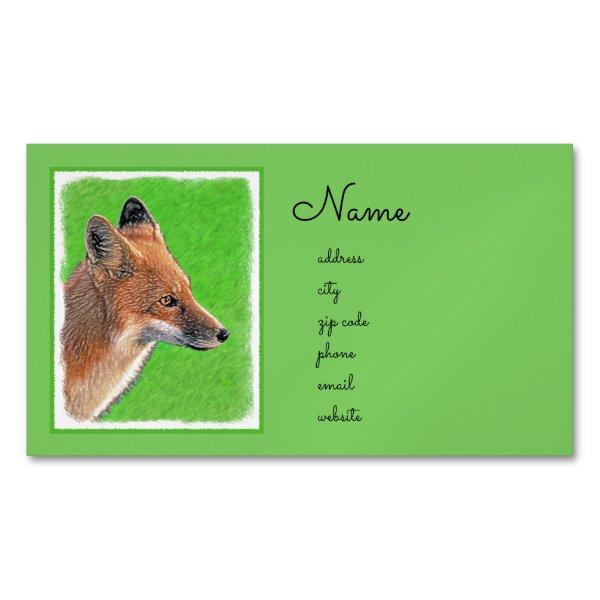 Red Fox Painting - Original Wildlife Art  Magnet