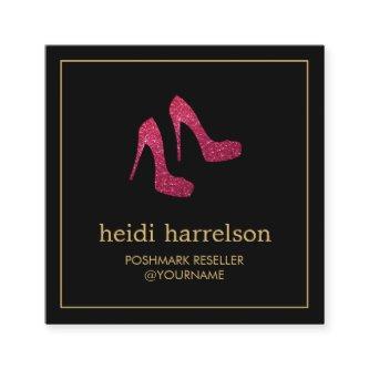 Red Glitter Heels Boutique, Postmark Seller Black Square