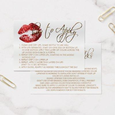 Red Glitter Lips 2 - How to Apply