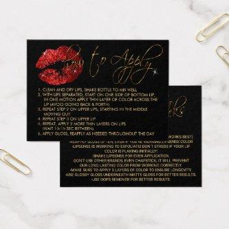 Red Glitter Lips - How to Apply