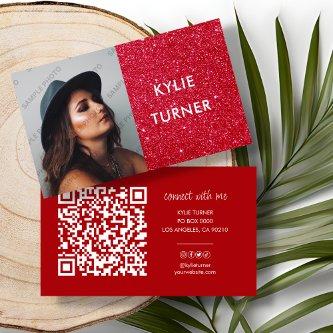 Red Glitter | Photo | Social Media | QR Code