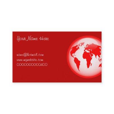 Red Glossy Globe, Your Name Here
