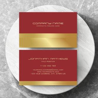 Red Gold Classy Theme Elegant Luxury Text Custom