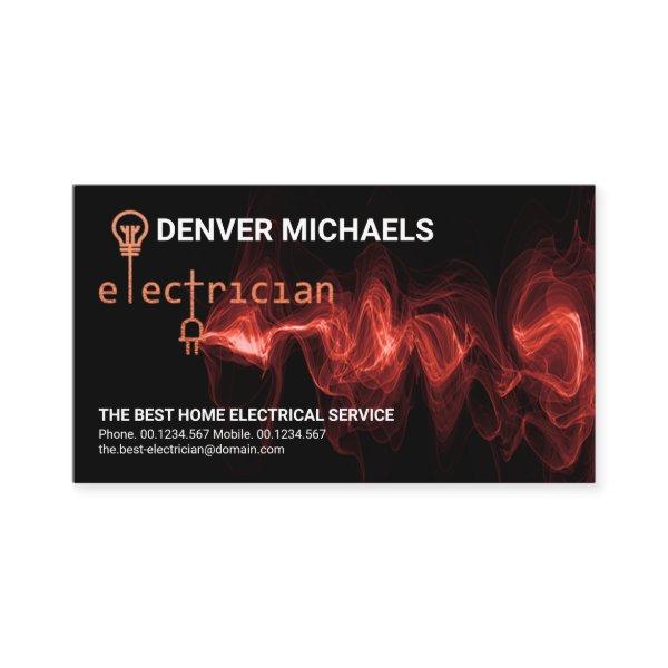 Red Gold Electrician Signage Red Electrical Charge