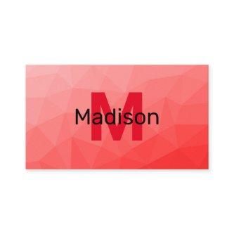 Red gradient geometric mesh pattern Monogram