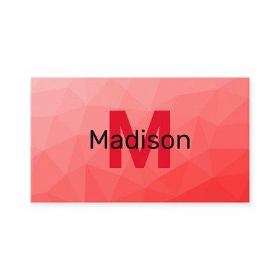 Red gradient geometric mesh pattern Monogram