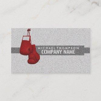 Red Grained Boxing Gloves, Boxer, Boxing Trainer