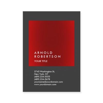 Red Gray Trendy Large Professional