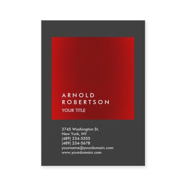 Red Gray Trendy Large Professional