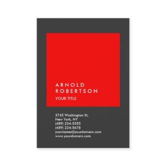 Red Gray Trendy Large Professional
