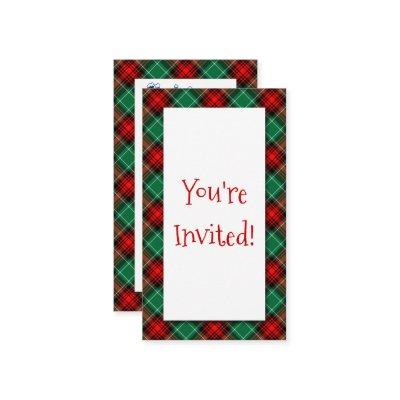 Red Green Holiday Party Invitation