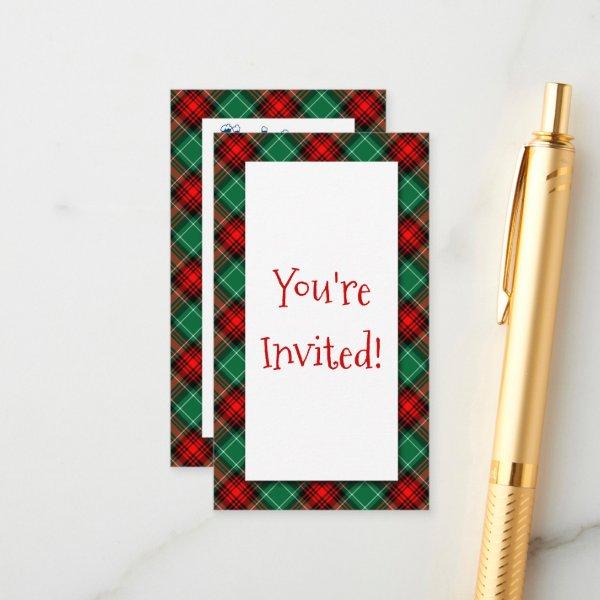Red Green Holiday Party Invitation