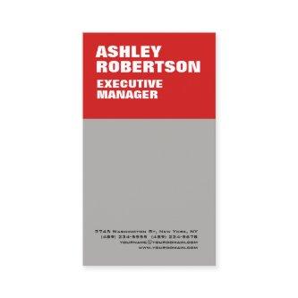 Red Grey Bold Modern Professional Minimalist