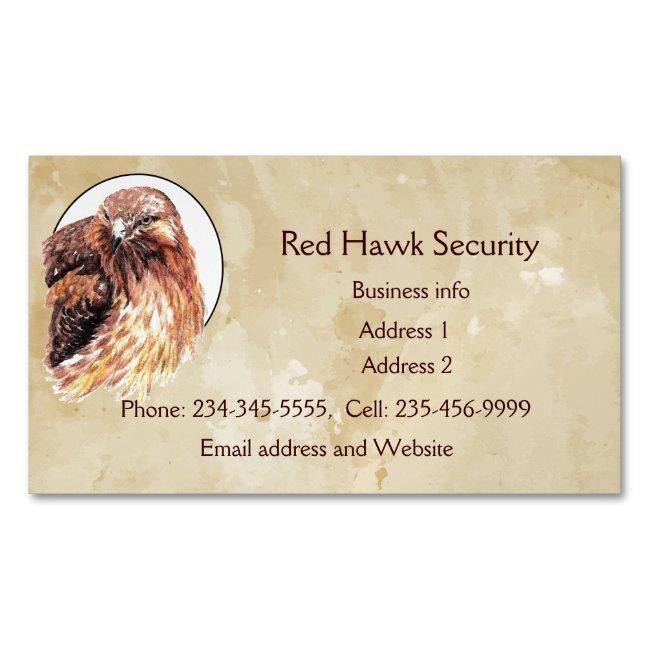 Red Hawk Custom Business Bird of Prey Magnet