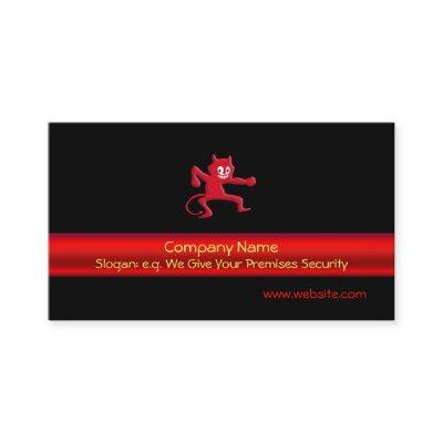 Red Horned Devil Imp, red metallic-effect stripe