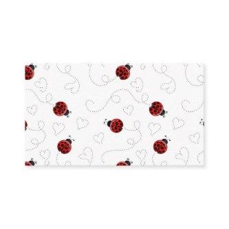 Red Ladybug Beetle Insect Lover Black Hearts