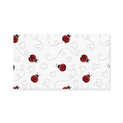 Red Ladybug Beetle Insect Lover Black Hearts