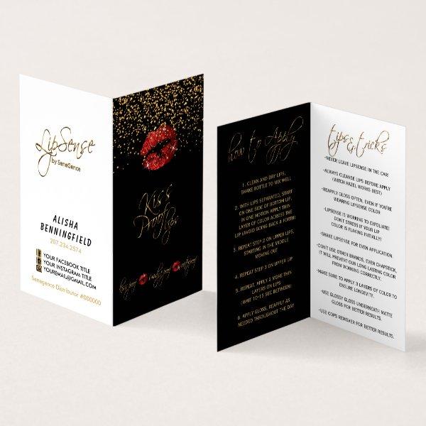 Red Lips & Gold Confetti Instructions