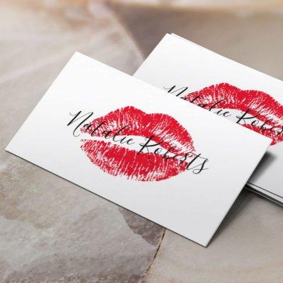Red Lipstick Kiss Signature Beauty Salon