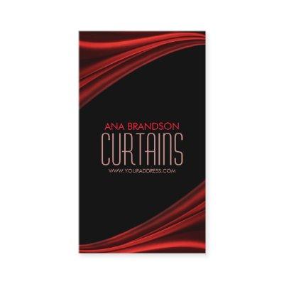 Red Luxurious Curtain Home Decor Studio Card