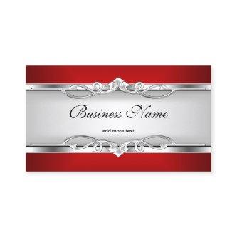 Red Metal Chrome Look  Elegant White Style Silver